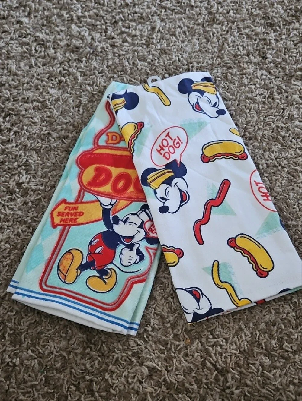 Disney Mickey Mouse Hot Dog Kitchen Towels